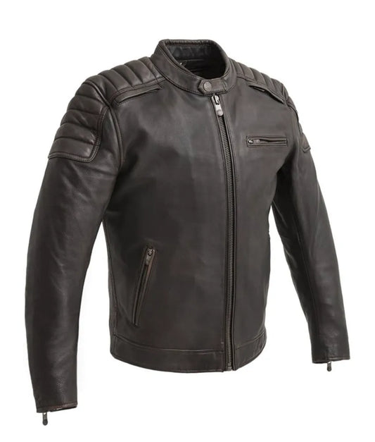 Crusader Men's Biker Leather Jacket