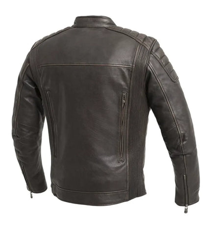 Crusader Men's Biker Leather Jacket