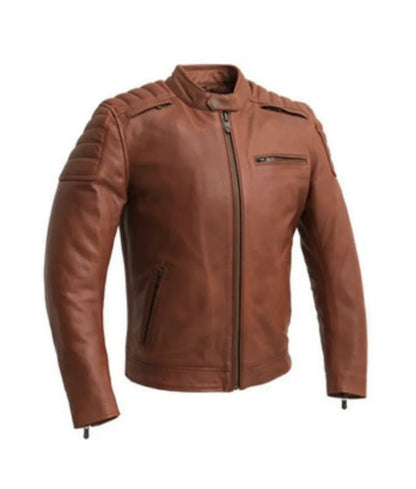 Crusader Men's Motorcycle Leather Jacket