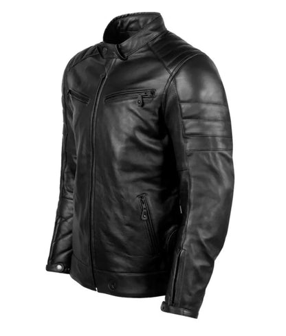 Men's Rider Leather Jacket - Bold and Sleek Design for the Modern Biker