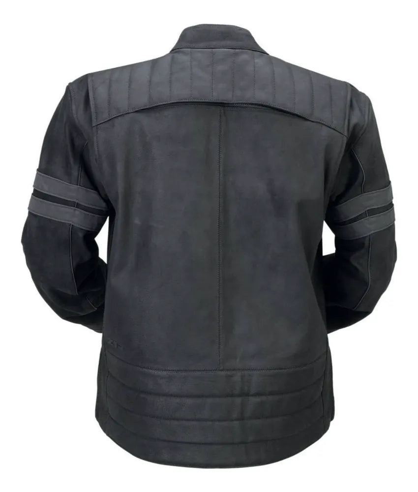 Sleek and Stylish Light Black Leather Jacket