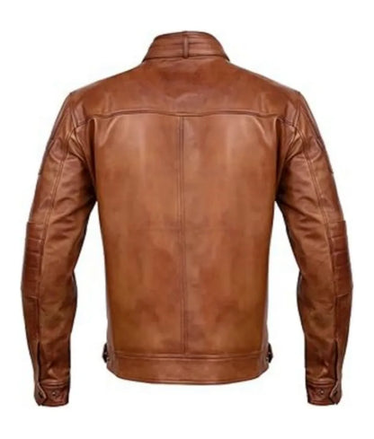 Lambskin leather jacket - cafe racer leather jacket