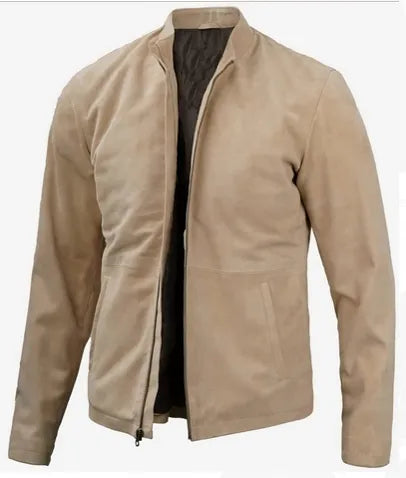 Men's leather varsity jacket - lambskin leather jacket