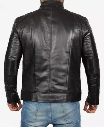 Lambskin leather jacket - Black leather jacket men's