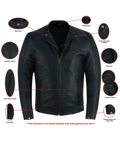 Classic Joe Men's Fashion Leather Jacket