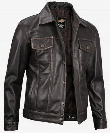 Men's Black Leather Jacket for a Bold and Modern Appearance