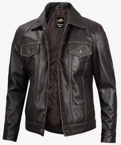 Men's Black Leather Jacket for a Bold and Modern Appearance