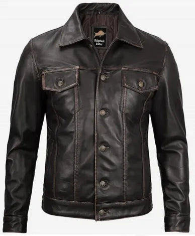 Men's Black Leather Jacket for a Bold and Modern Appearance