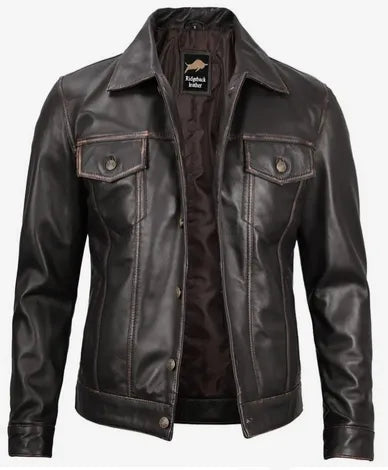 Men's Black Leather Jacket for a Bold and Modern Appearance