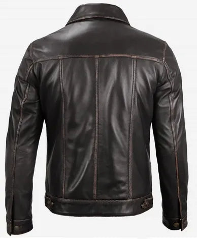 Men's Black Leather Jacket for a Bold and Modern Appearance