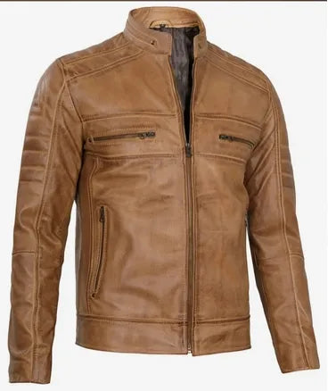 Elegant Jacket - leather bomber jacket