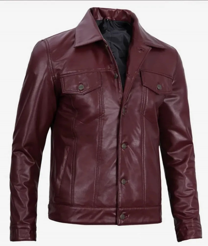 Leather trucker jacket - premium leather jacket