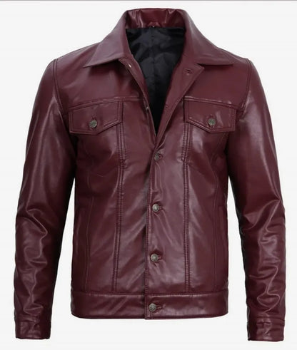 Leather trucker jacket - premium leather jacket