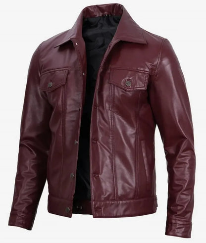 Leather trucker jacket - premium leather jacket