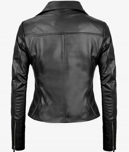 Black Leather Moto Jacket - leather and fur jacket