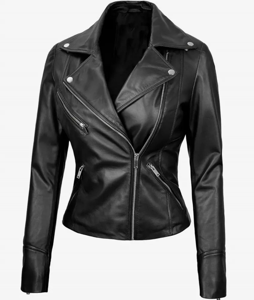 Black Leather Moto Jacket - leather and fur jacket