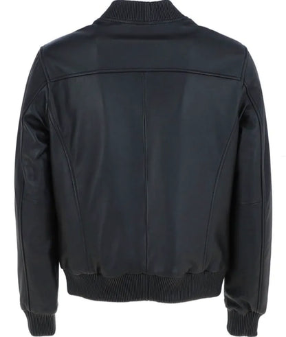 Black Cafe Racer Leather Jacket - Custom leather jacket