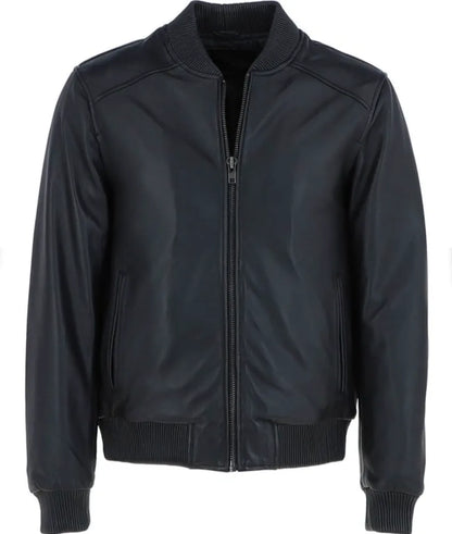 Black Cafe Racer Leather Jacket - Custom leather jacket