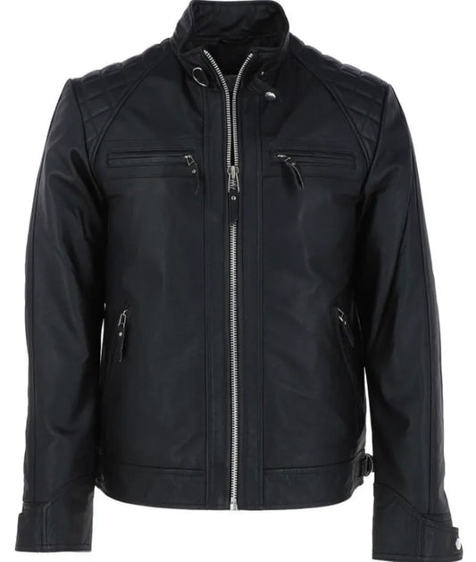 Men's leather biker jacket - Stylish cool jackets