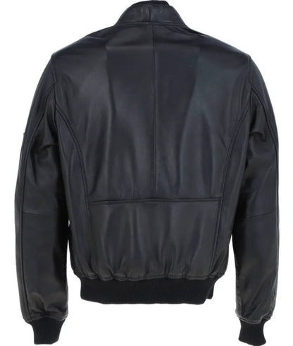 Stylish Black Leather Jacket with a Fresh Modern Design