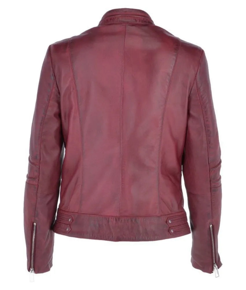 Ladies leather bike jackets - Cole haan leather jacket