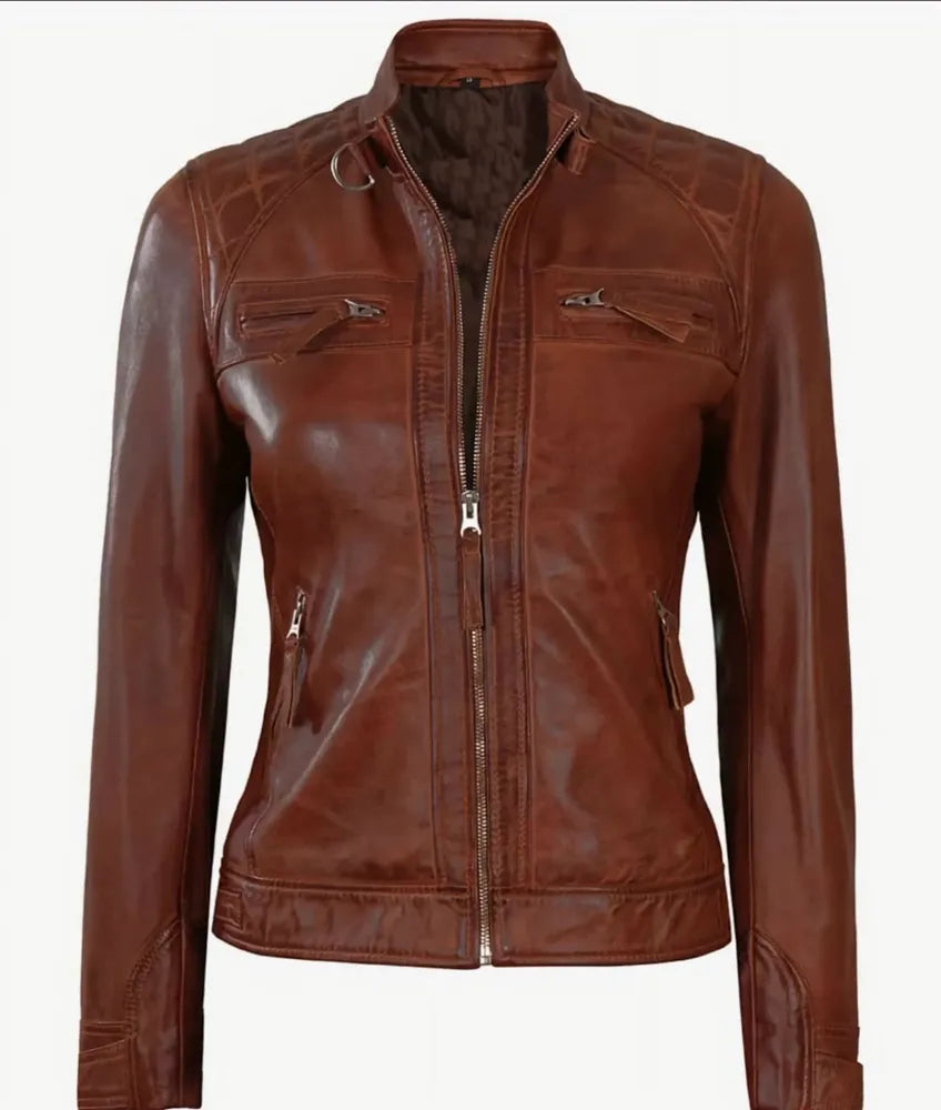 Brown Leather Jacket - A Stylish Choice for Women