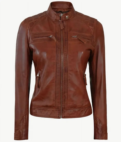 Brown Leather Jacket - A Stylish Choice for Women