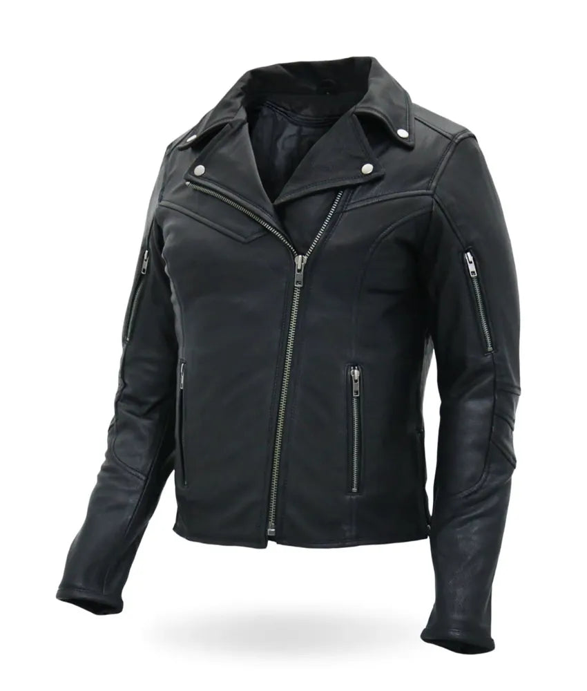 Hot Leather jacket - Ladies Leather Motorcycle jacket