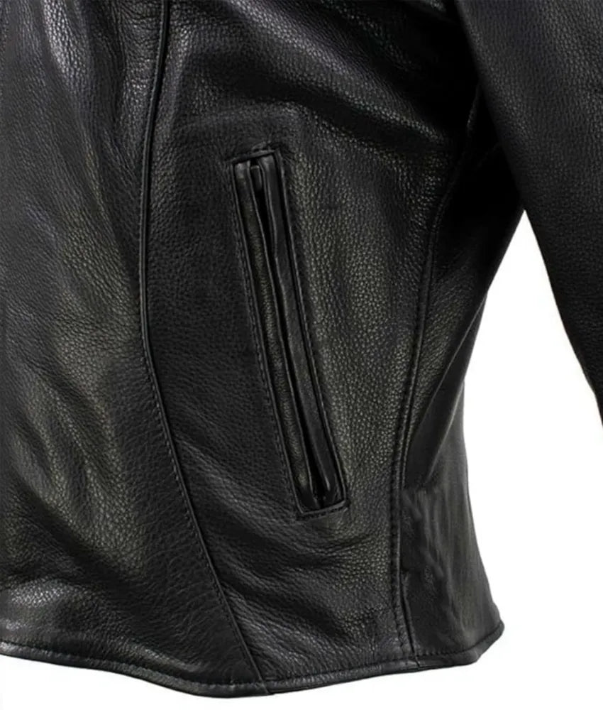 Black Leather Jacket Women's - leather motorcycle jacket