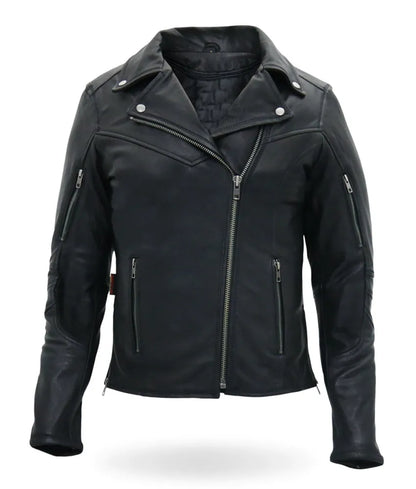 Hot Leather jacket - Ladies Leather Motorcycle jacket