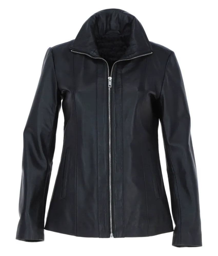 Women's Leather Jacket - Black Leather Jacket