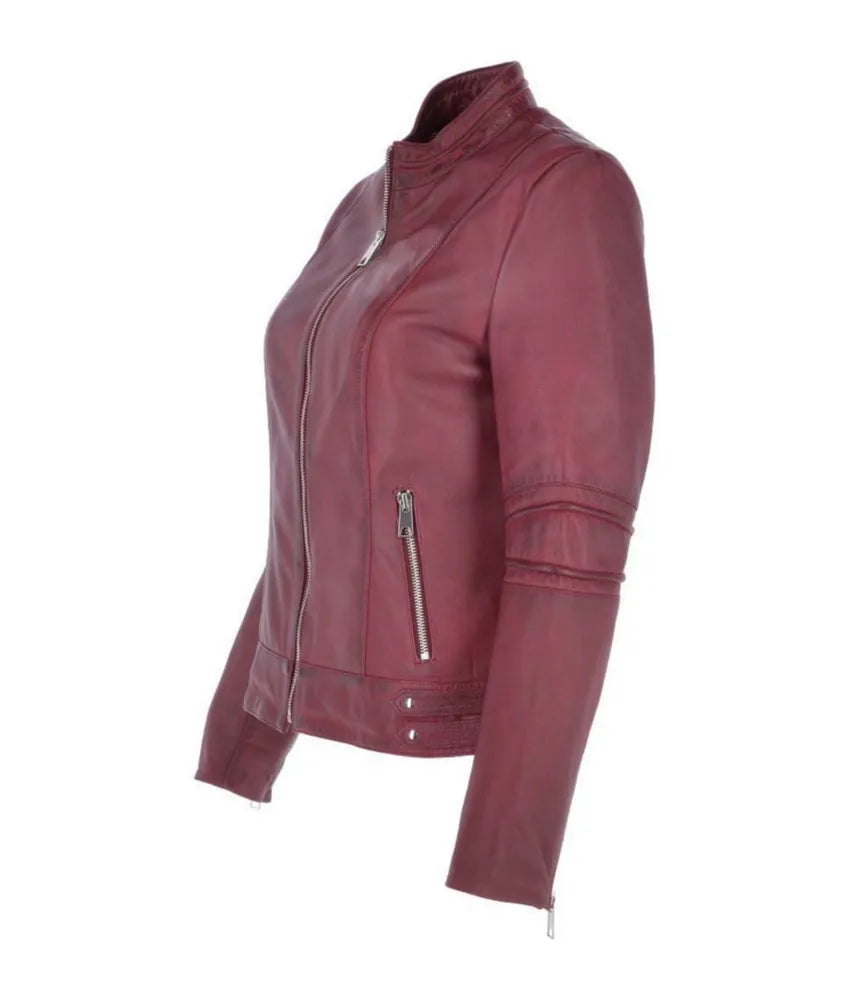 Ladies leather bike jackets - Cole haan leather jacket